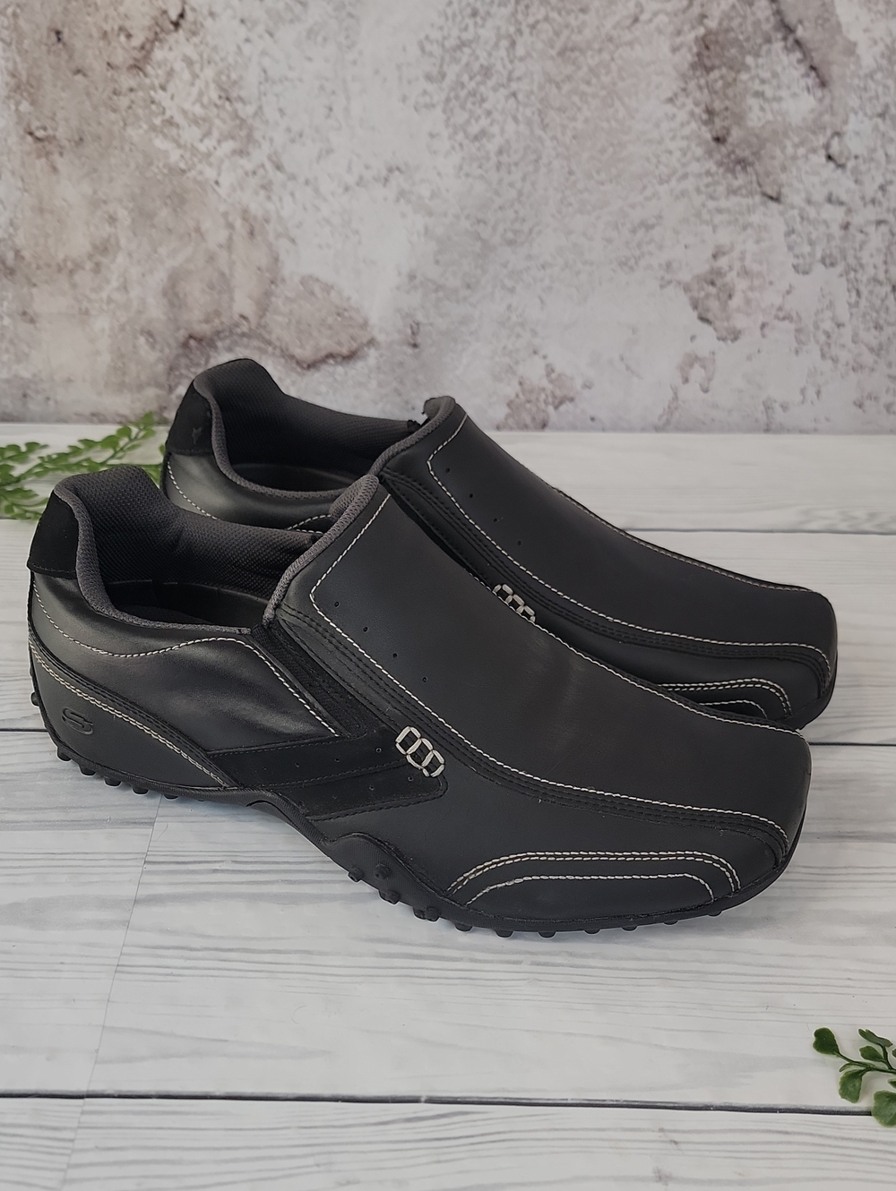 Skechers Diameter Zinroy Slip-On Casual Driving Loafers - Black Mens Size 11.5